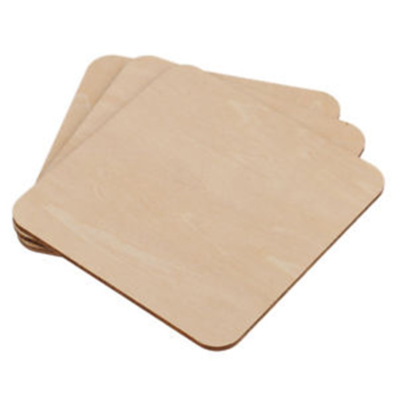 50/100pcs Wooden Pieces Blank Plaque Square MDF Unfinished for Building Model DIY Crafts Pyrography Projects Games Scrapbooking