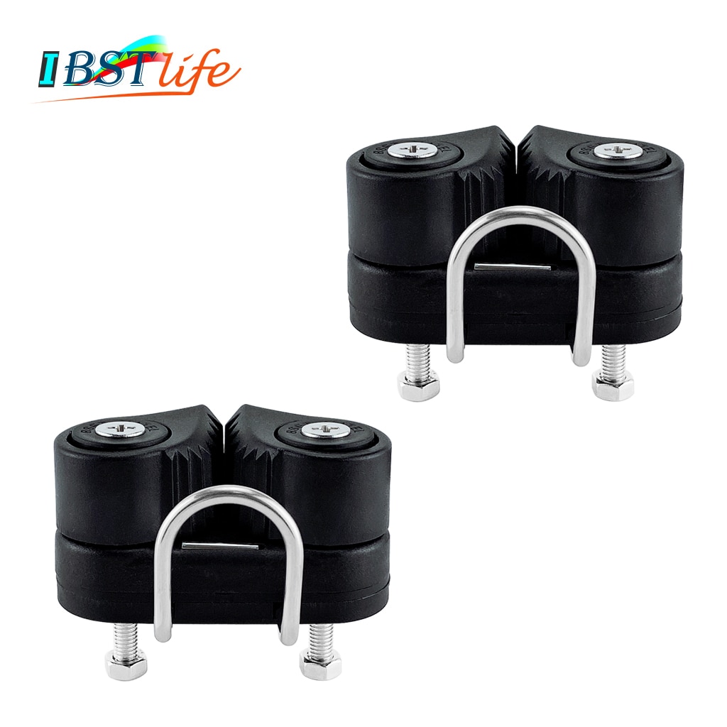 2 PIÈCES Composite 2 Rangée Matic Roulement À Billes Taquet Coinceur avec les principaux Anneau Pilates Équipement Bateau Rapide D'entrée Corde Guide Fil Inox voile