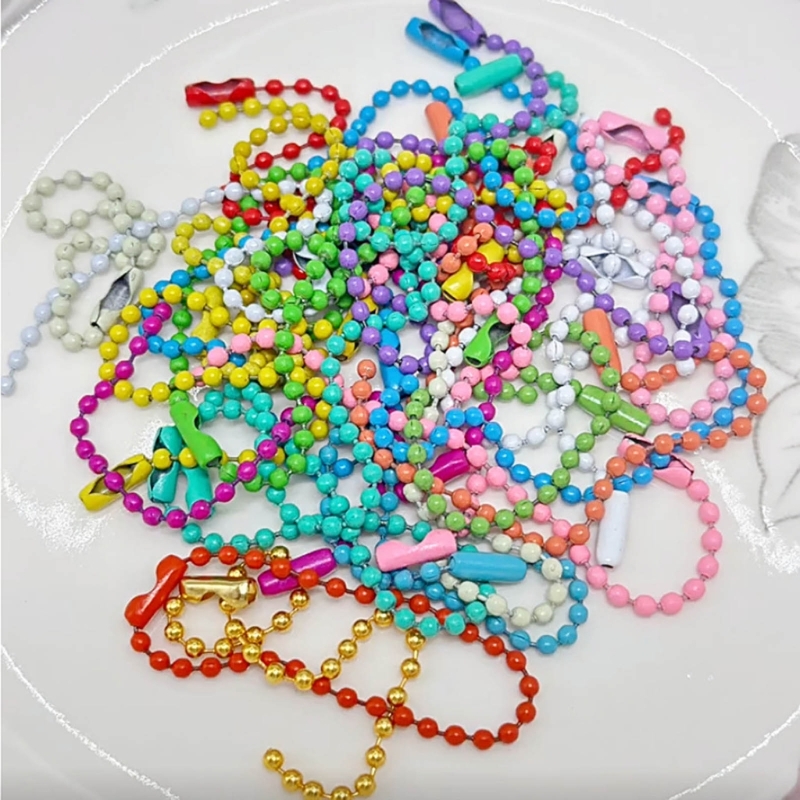 100 Stück DIY-Bastler, bunte Perlenkette für sterben Schmuckherstellung, Schlüsselanhänger-Dekoration