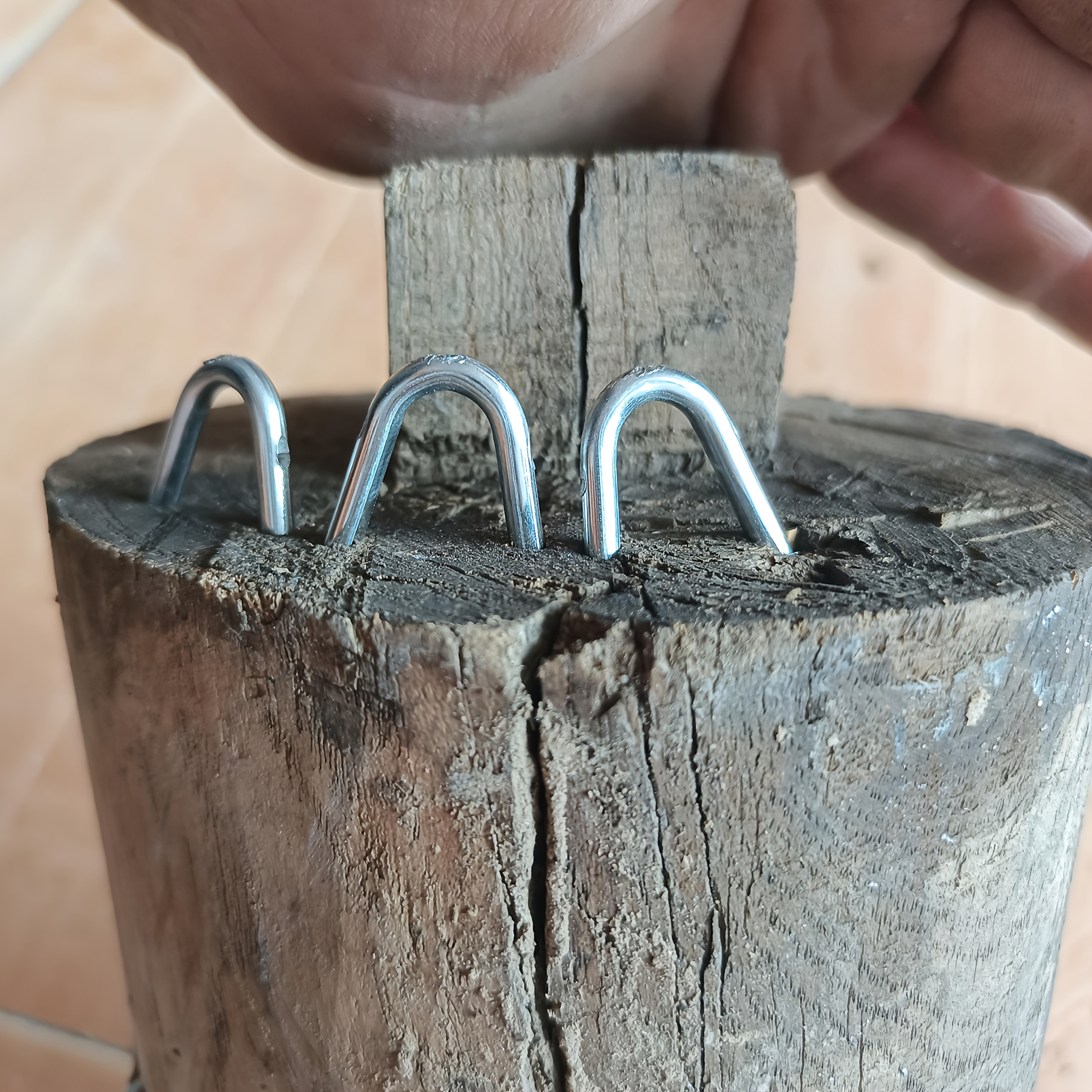 50 Stück Befestigungselemente für Patchkabel, ZaunnäGel, Befestigungsklammern, U-förmig, für Drahtzäune Ich bin Freien, Holz