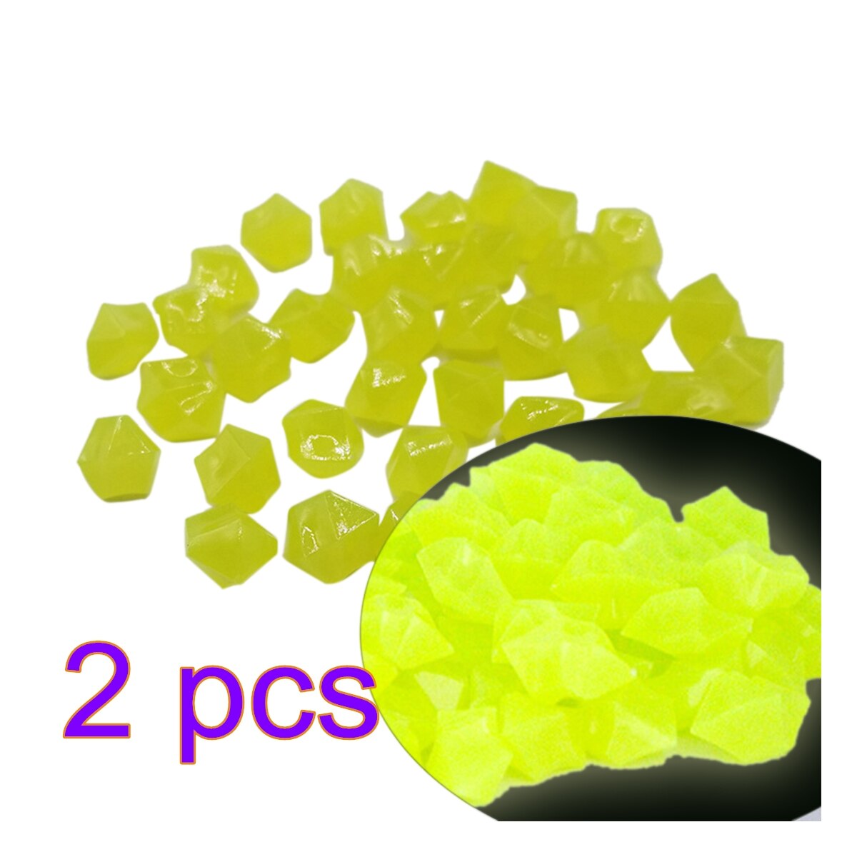 300 Pcs/600Pcs 14 Mm Lichtgevende Stenen Glow In The Dark Pebbles Glow Grind Voor Yard En Loopbruggen woondecoratie Accessoires: 600pcs yellow