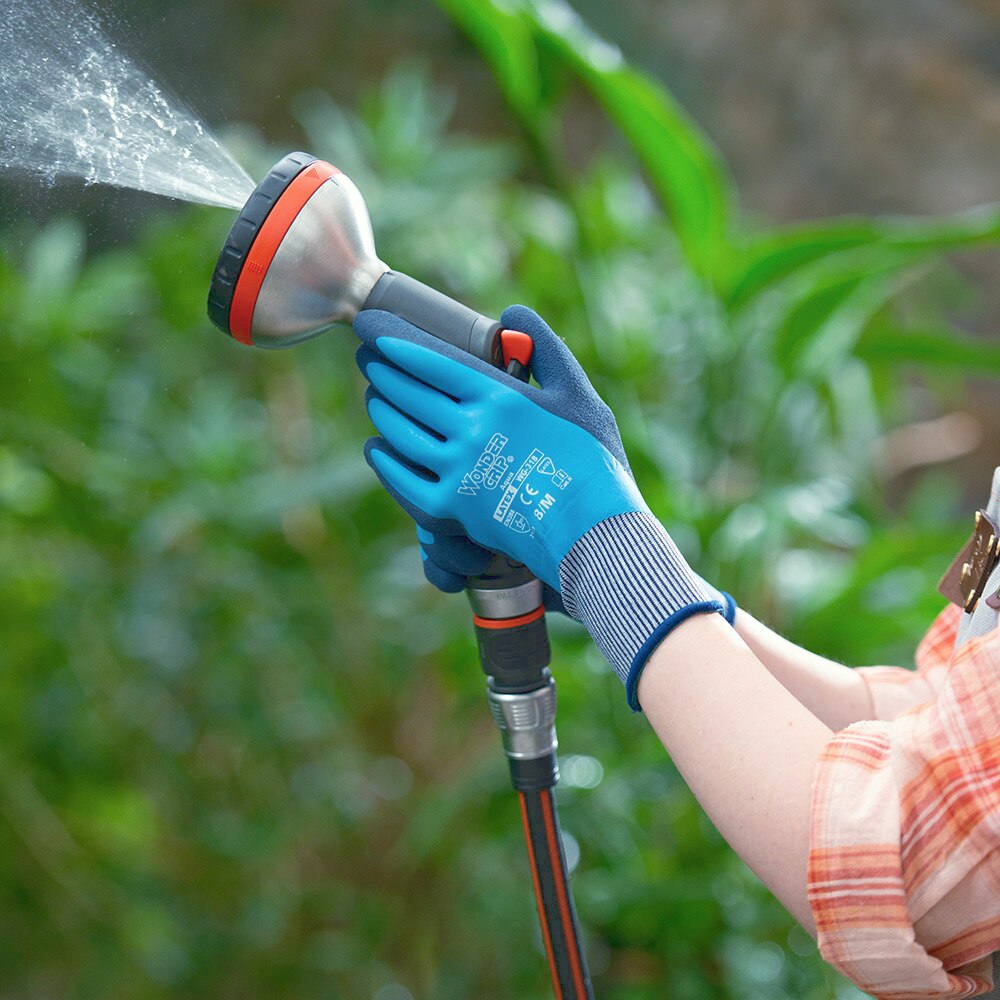 2 Pairs Tuin Yard Outdoor Werk Waterdichte Werkhandschoenen Voor Vrouwen &amp; Mannen Latex Coated Werkhandschoenen Ademende Diy Handschoenen