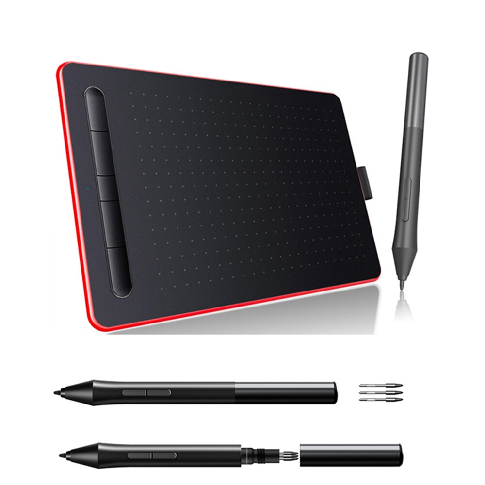 VSON WP9620N Graphics Tablet Drawing Tablet with 8192 Levels Pressure Sensitivity 5080LPI Resolution 230PPS Read Speed: Red
