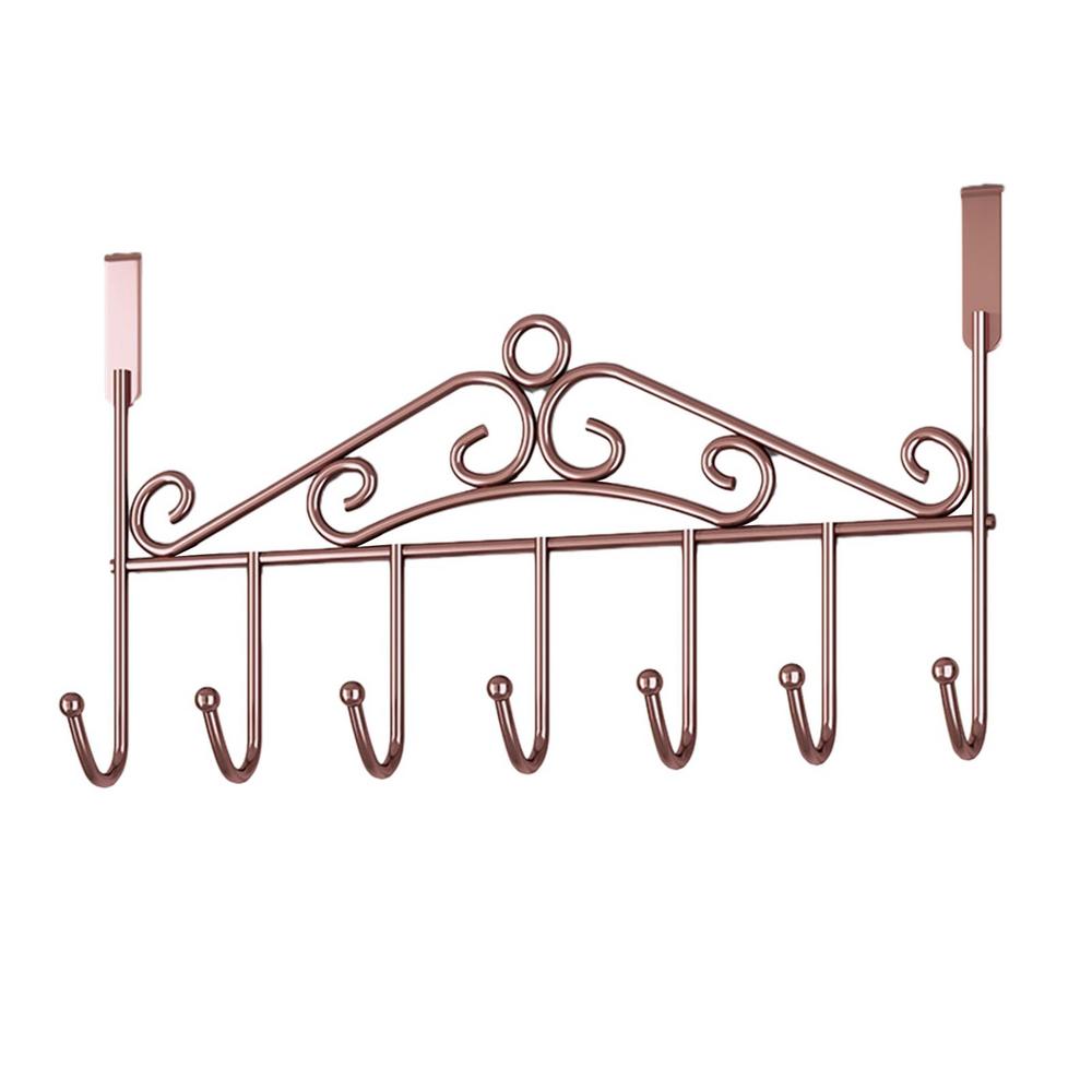 Hooks Over The Door Home Bathroom Organizer Rack Clothes Coat Hat Towel Hanger Bathroom Kitchen Accessories Holder Door Hang: Red
