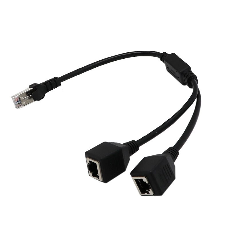 RJ45 Ethernet Y Splitter Adapter Kabel 1 naar 2 Poort Switch Adapter Cord voor CAT 5/KAT 6 LAN ethernet