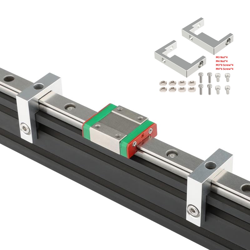 3D Printer Parts 2040 Aluminum Profile Fixed Block Outline MGN12 Linear Guide Fixed Block With Screw Nut Accessories