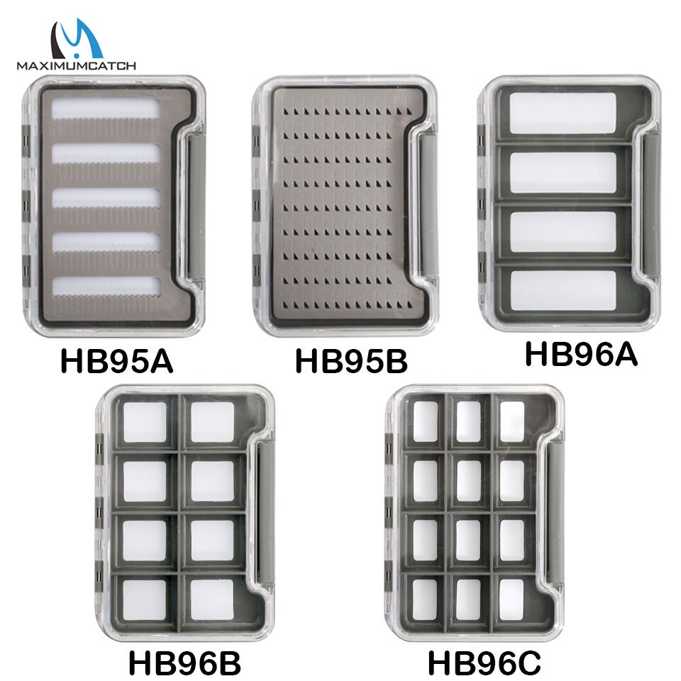 Maximumcatch Slim One-Side Waterproof Plastic Fly Fishing Box Keeping Flies and Hooks Fly Tackle Box