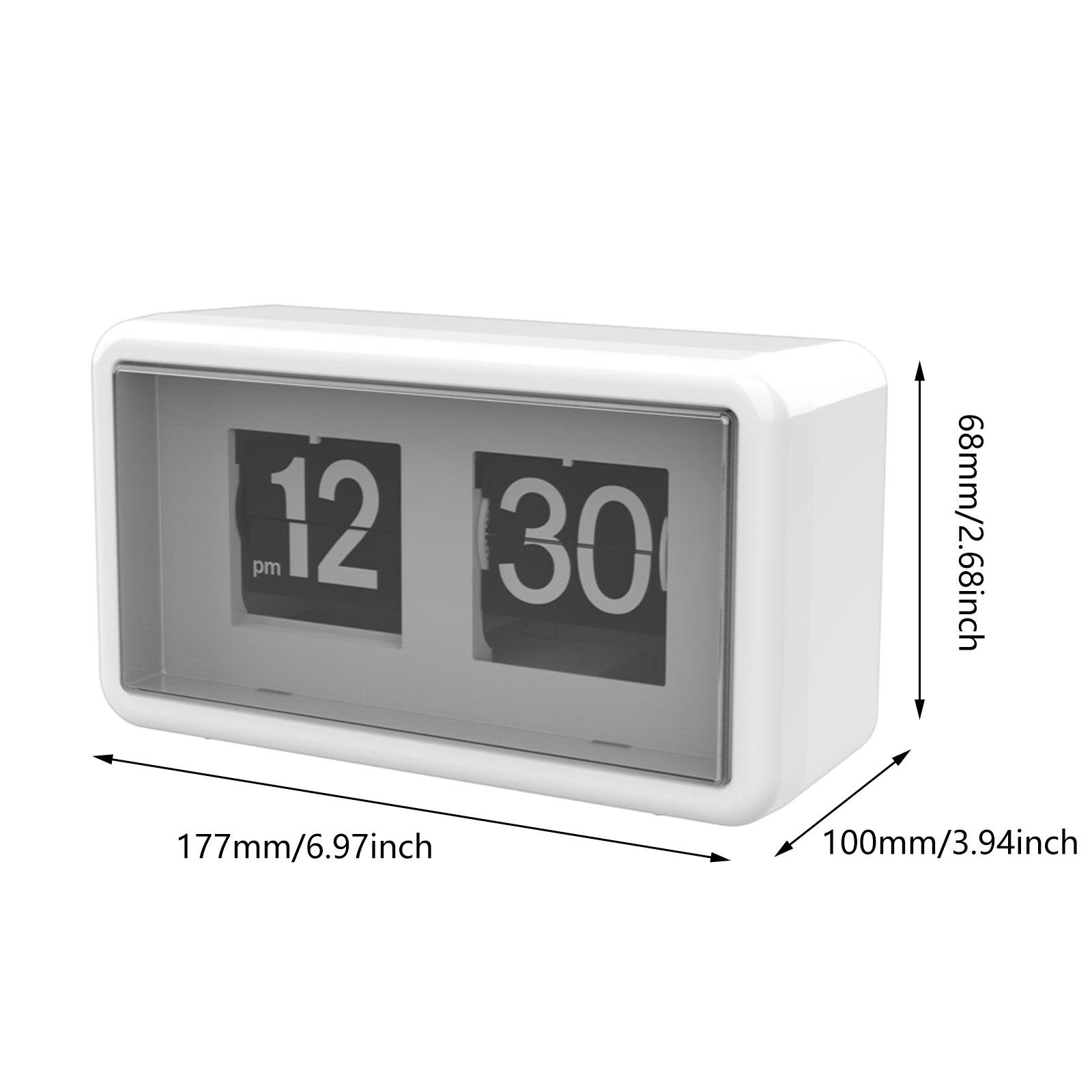 Auto Flip Clock Flip Desk Clock Home Silent Shelf Flip Page Clock orologio da tavolo ampio Display per dormitorio scuola tavolo da pranzo Cafe