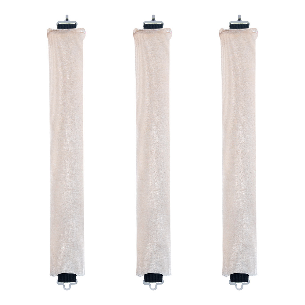 Big Wave Lazy Heatless Curling Rod Plush Head Hair Curler Wave Form Curl Rod Sponge Curling Bouncy Curling Hair Hair Rollers: Beige