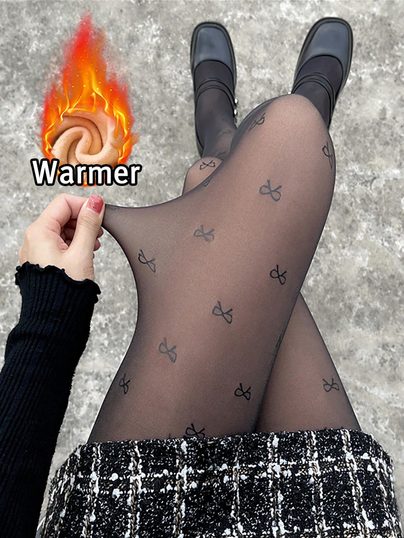 Fleece panty's voor dames, warme winterpanty's voor dames, sexy doorschijnende kousen, thermische elastische panty, leggings voor dames