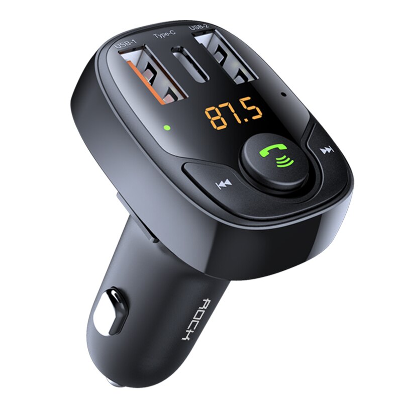 Felsen B301 Bluetooth Auto FM Sender USB PD Auto Ladegerät Schnell Schnell Ladung Überwachung für Handys MP3 Spieler Dual UNS 36W: Default Title