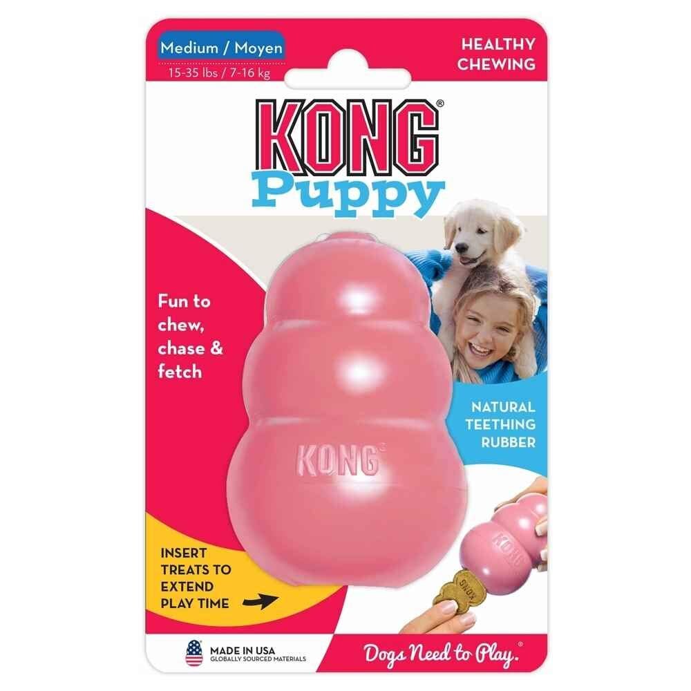 Xs-l kong hvalpehunde legetøj med dit valg af hunde godbid: Lyserød / S (op  to 9kg)