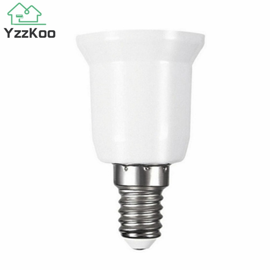 YzzKoo E14 Auf E27 Adapter Konvertierung Sockel Feuerfester Kunststoff Konverter Hochwertiges Material Sockel Glühbirne Adapter Lampenfassung