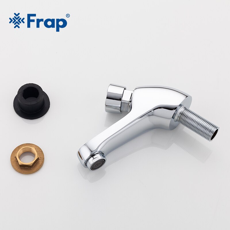 Frap Messing wastafel kraan Vertraging Enkele seconden 2 Gedoseerde Openbare Wc Touch Druk Auto Zelfsluitende Water Saving Kranen f520