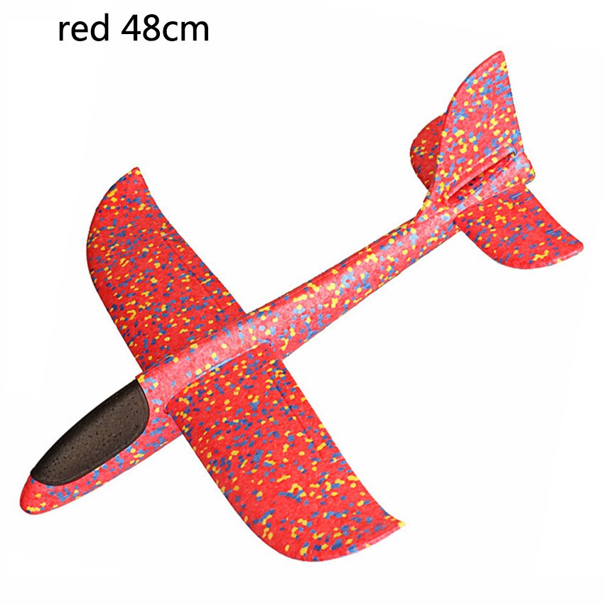 neueste Schaum EPP Werfen Handheld Flugzeug draussen Luftschiff Segelflugzeug freundlicher Spielzeug 48CM Spaß Spielzeug: rot 48cm