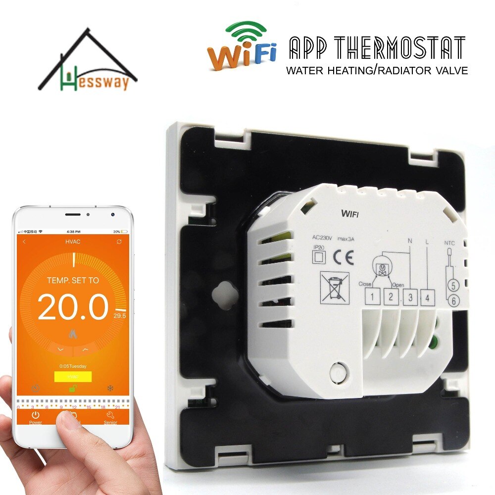 Eu installasjon wifi styrt termostat oppvarming wifi termoregulator til varmt gulv