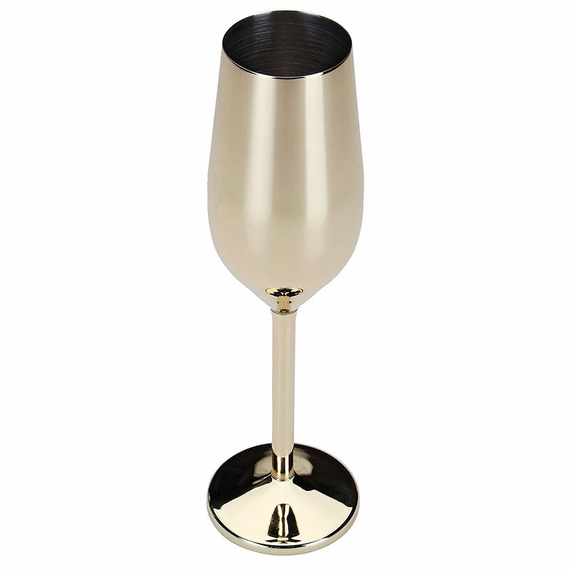 2 stk / sæt splintret rustfrit champagneglas børstet guld bryllup ristning champagne fløjter drikke kop fest ægteskab vin