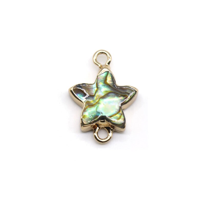 Rock Jewelry Accessories DIY Beaded Connectors Pendants Heart Star Cross Charm Natural Abalone Shell Mother of Pearl Pendants: 12mm star