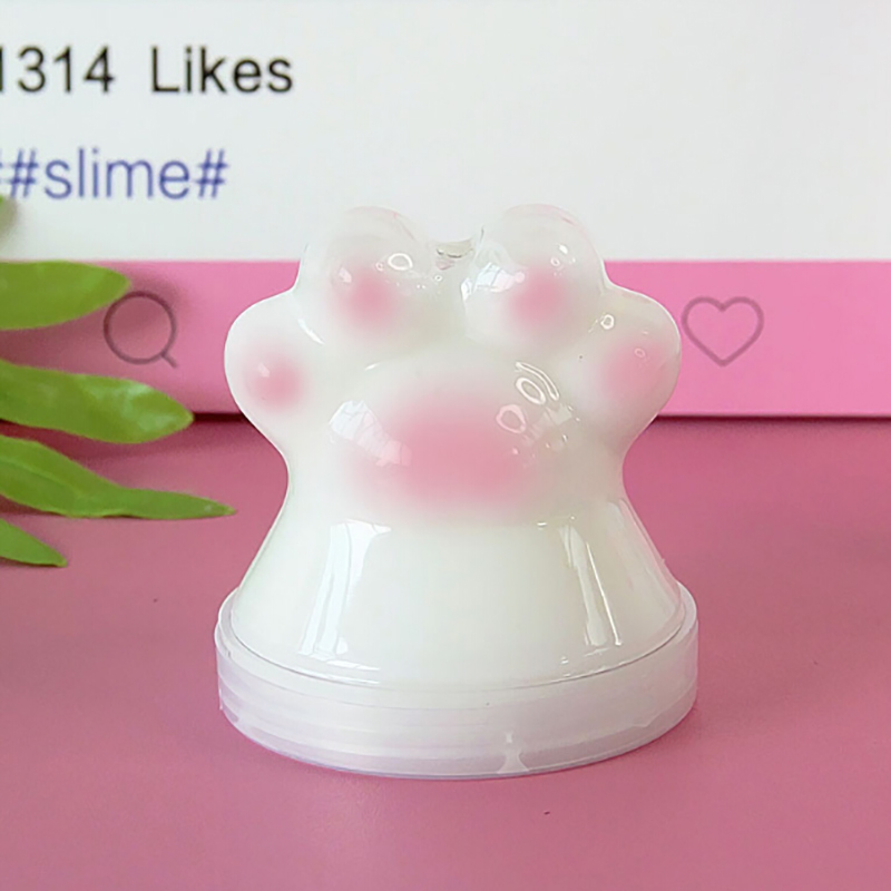8.2*9 CM 200ML DIY Clay Printing Craft Storage Containers Organizer Box with Lids Cat Claw Shape Jar Slime Foam Ball