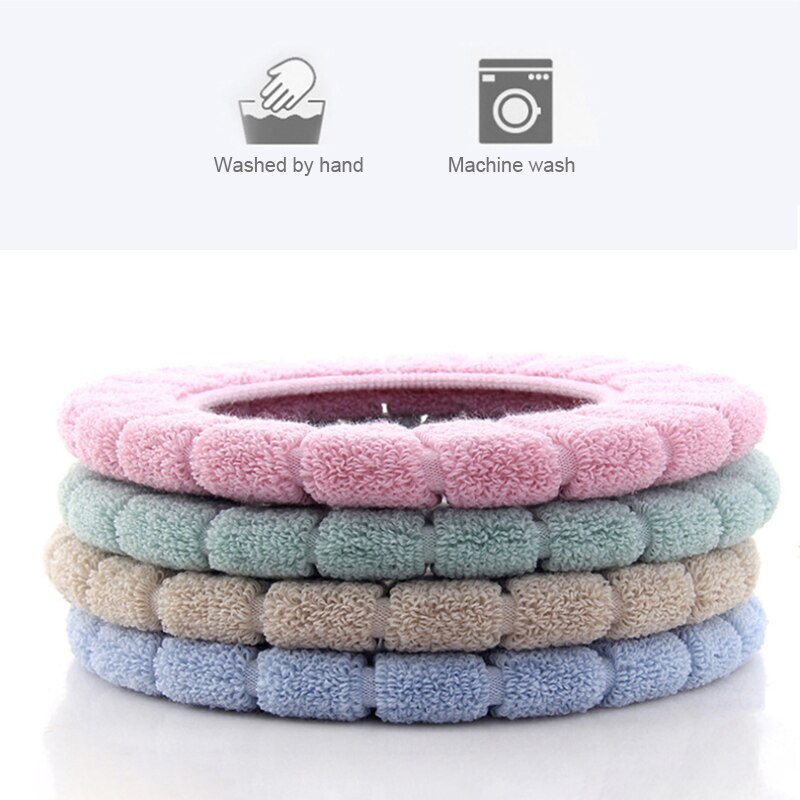 1pc housses de siège de toilette confortables en velours épais tricoté corail lavables pour siège de toilette standard motif citrouille coussin doux^