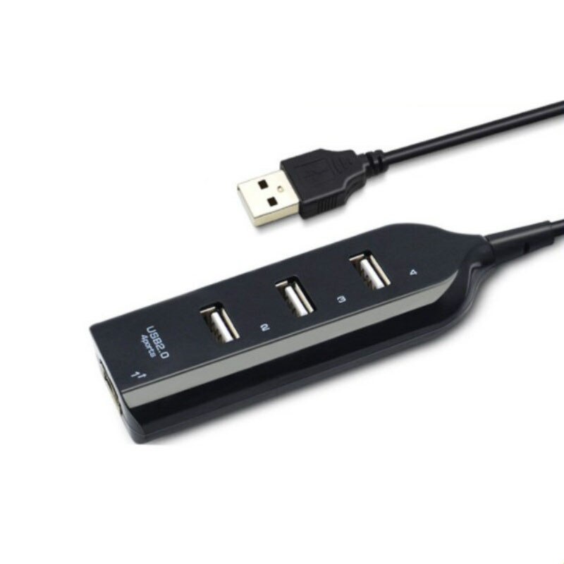 Style Portable Mini USB 2.0 Hi-Speed 4 Port USB Hub Splitter Hub Phone Data Charging Adapter For PC Computer For Hard Drives