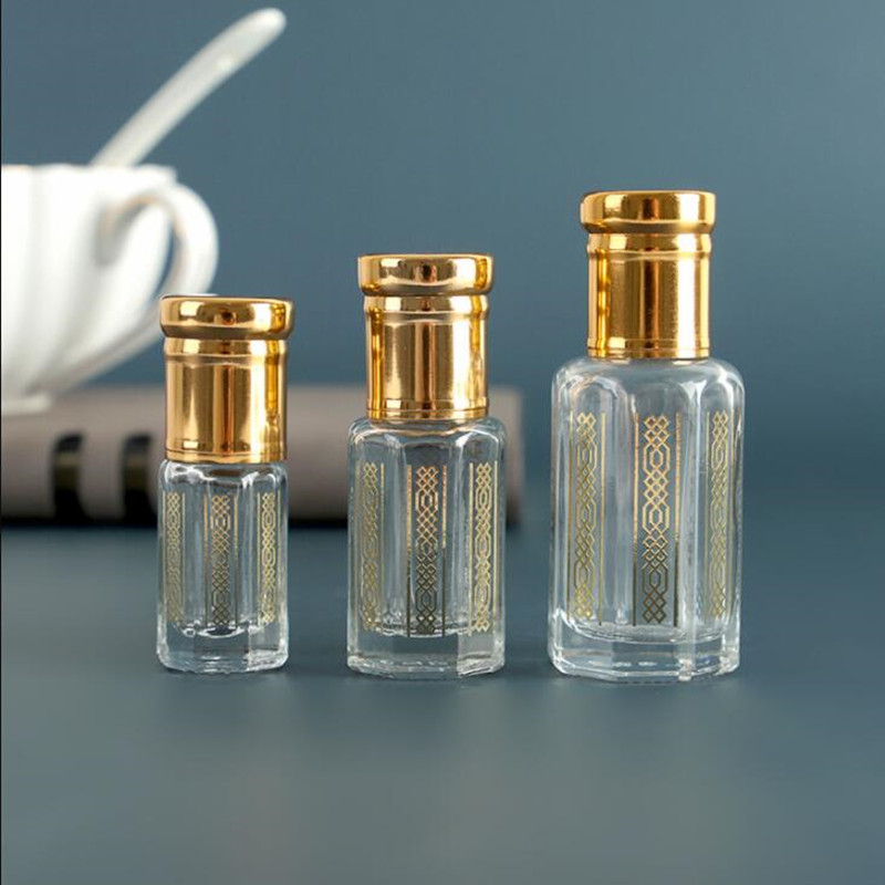 Compte-gouttes d'huile de massage HI en verre de dorure, nouilles um, d'extraction d'essence, brillant à lèvres, tout-sur, , 3 ml, 6 ml, 12ml