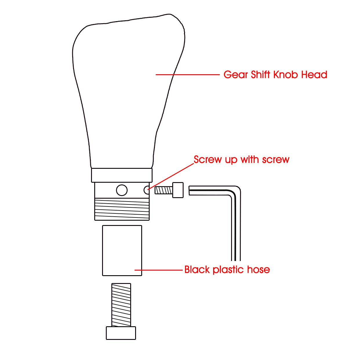 Car-styling Manual Gear Shift Shifter Knob Lever Shifter Stick Universal For Nissan/Mazda/Hyundai/KIA/Chevrolet/Buick/Ford/VW