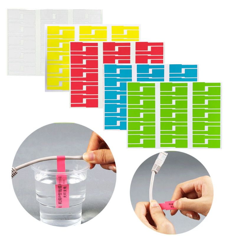 30Pc Kabel Etiketten Sticker Waterdichte Identificatie Tags Werken Met Printer