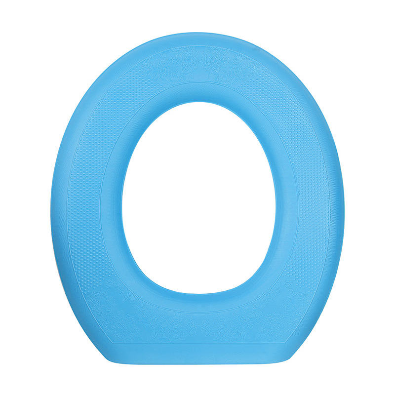 Zachte Eva Wc Cover Seat Waterpoof Badkamer Deksel Cover Kussen Herbruikbare Universele Toilet Kussen Closestool Wc Mat Set: blue