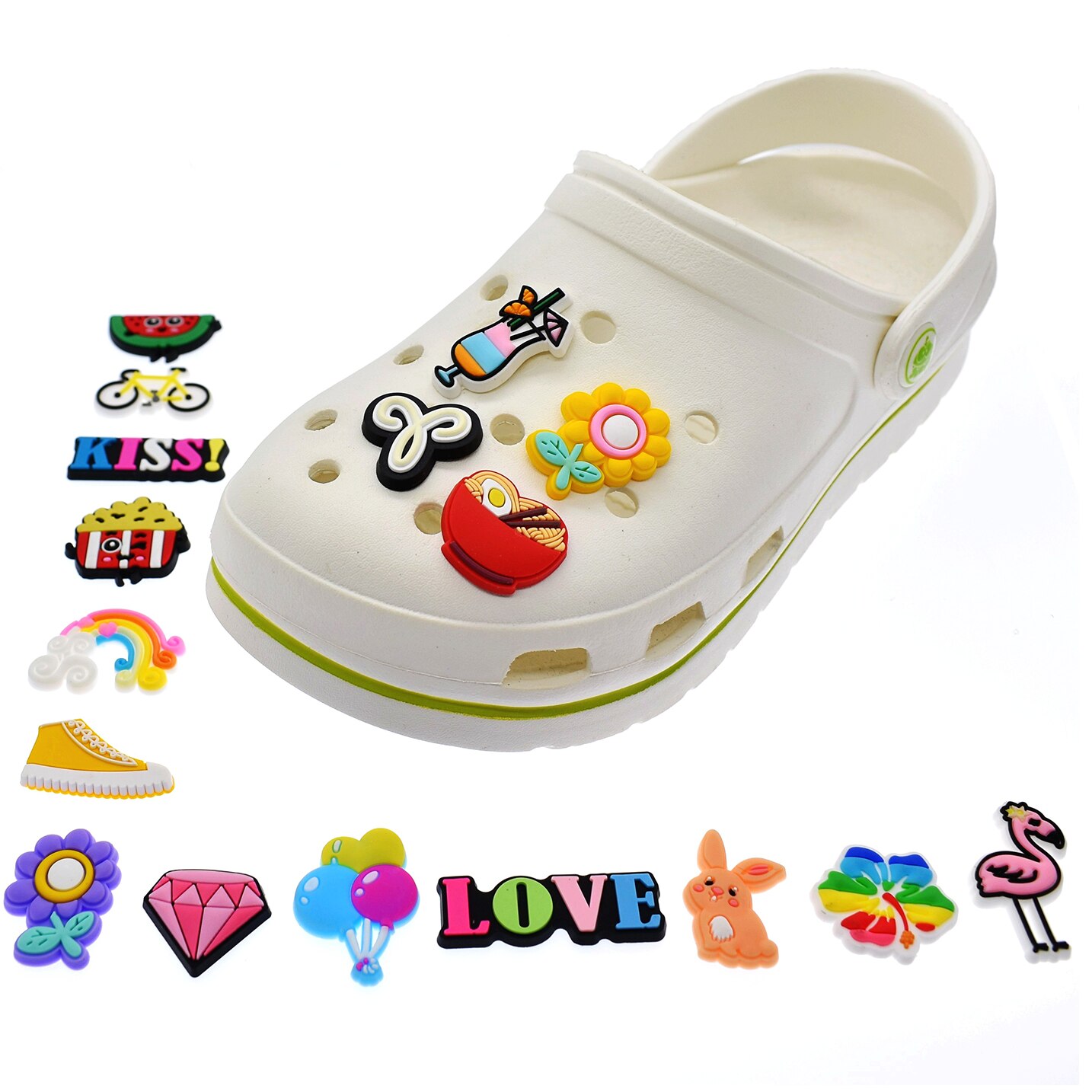 100 Pcs Different Jibz Shoes Charms Shoe Decoratio... – Grandado