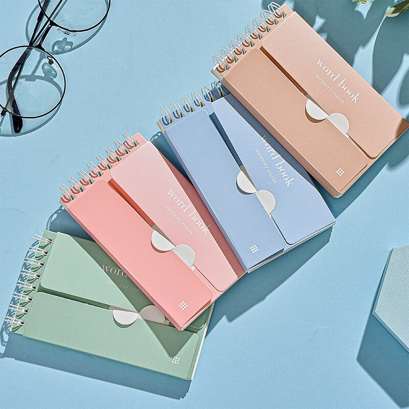 Morandi Kawaii Little Notepad Portable Cute Loose-leaf Notebook Diary Simple Office Classification School Supplies