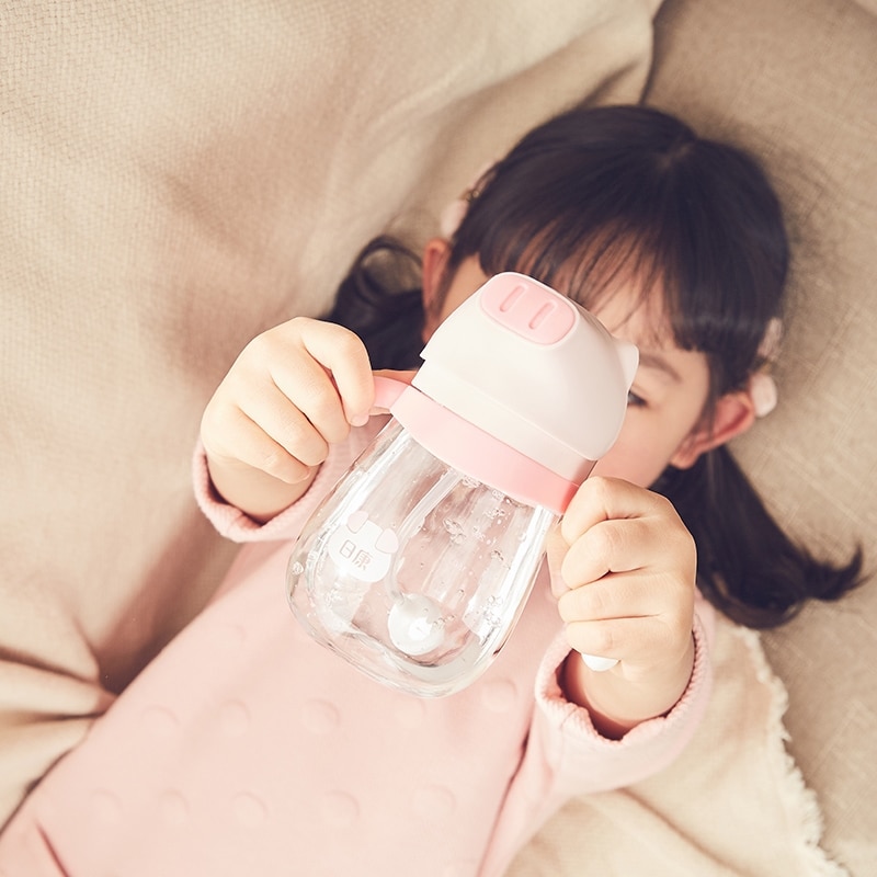 Rikang 250ml vannflaske sippy kopp låve gobelet matevann flaske baby kopp med halm dyr til låve