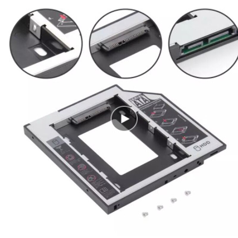 12.7Mm 2nd Hdd Ssd Harde Schijf Caddy Lade Universal Sata Voor Laptop Dell Lenovo Thinkpad E420 E425 E430 L410 y430 Snelle Betrouwbare