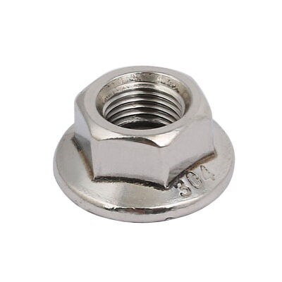 9 stk  m10 x 1.25mm metrisk fin gjeng 304 sekskantet flensmutter i rustfritt stål