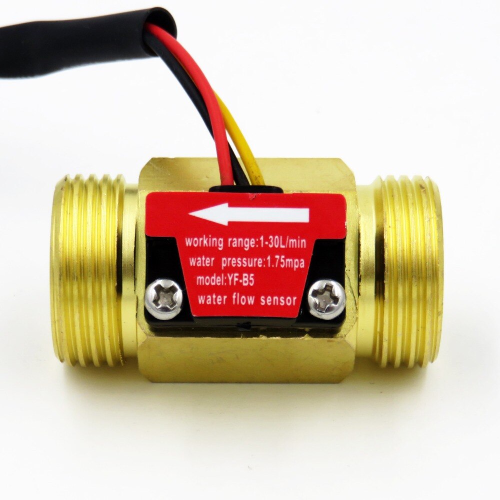 YF-B5 BSP G3/4" Hall flow sensor Turbine meter for water 1-30L/min turbine flow sensor flowmeter iSentrol