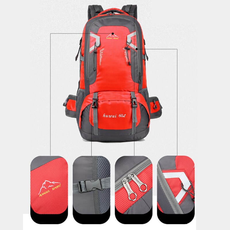 Dihope, mochila para hombre de 60l/40L, mochila para escalar con carga USB, mochila escolar para adolescentes, mochilas de viaje para mujeres, bolsa para exteriores