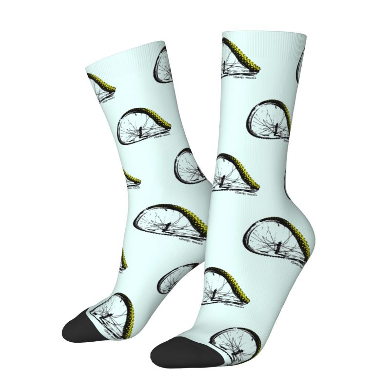 Cycling On The Mountain Bike Dress Socks Men's Women's Warm Cycling Bicycle Cyclist Biking Crew Socks: dark green