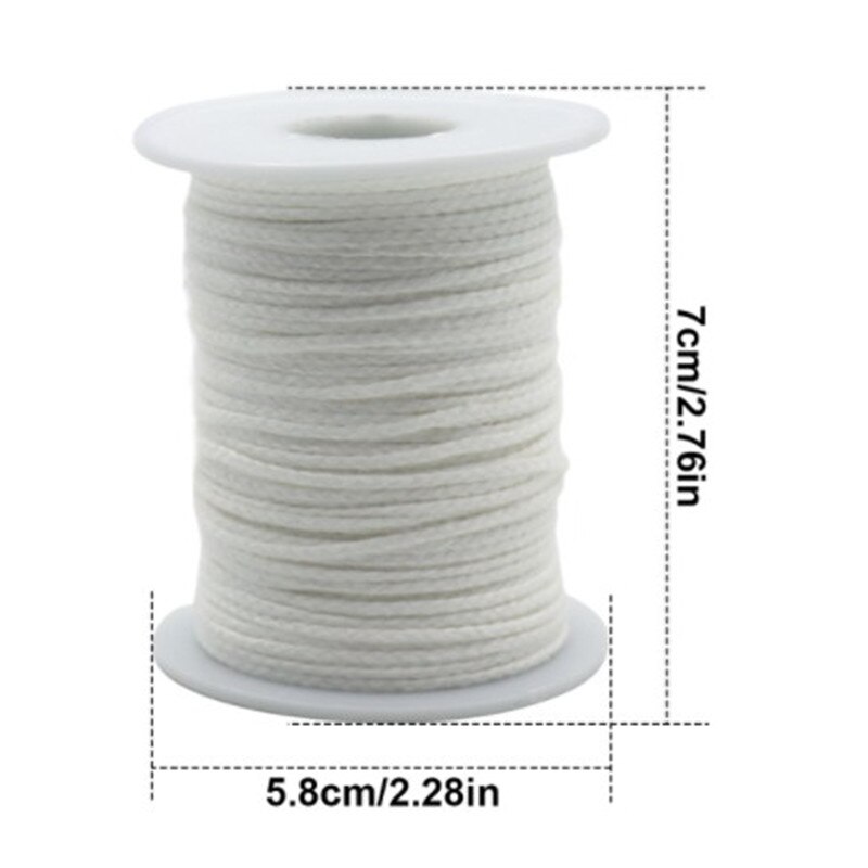 Cuerda de algodón de 61m para fabricación de velas, mecha de vela Natural trenzada, mechas para Carretes de fabricación de velas, accesorio de lámpara de aceite DIY, 1 rollo: C