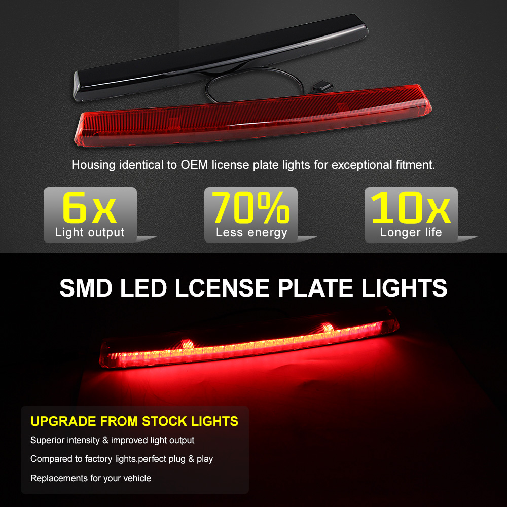 Tercera luz de freno para VW Scirocco Golf Mk5 GTI R32 Polo Mk4 montaje de alto nivel, luz de advertencia de señal de parada trasera adicional