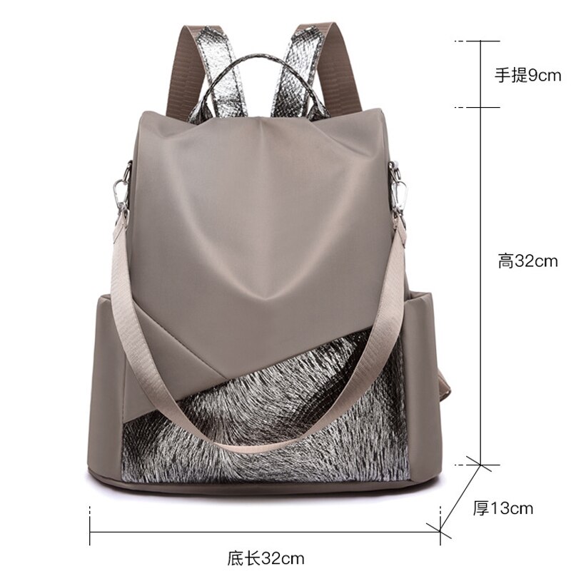 Casual Girls Multifunction Anti-theft Travel Backpacks For Women School Oxford Large Women Shoulder Top-handle Bags