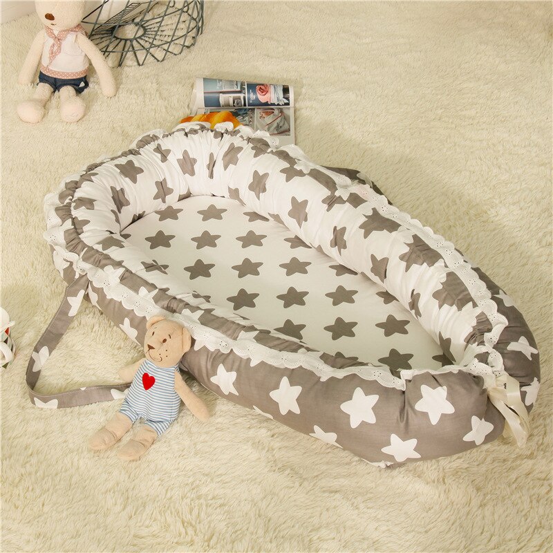 85*50cm Babynest Bett Tragbare Krippe Reise Bett Kleinkind Kleinkind Baumwolle Krippe Wiege Für Neugeborene Baby Kindergarten Tragetasche co Schläfer Bett: 8