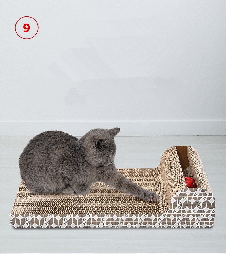 Cat Scratch Board Toy Pad Grinding Nails Interactive Protecting Furniture Cat Toy Corrugated Large Size Catw Scratcher Toys: 9