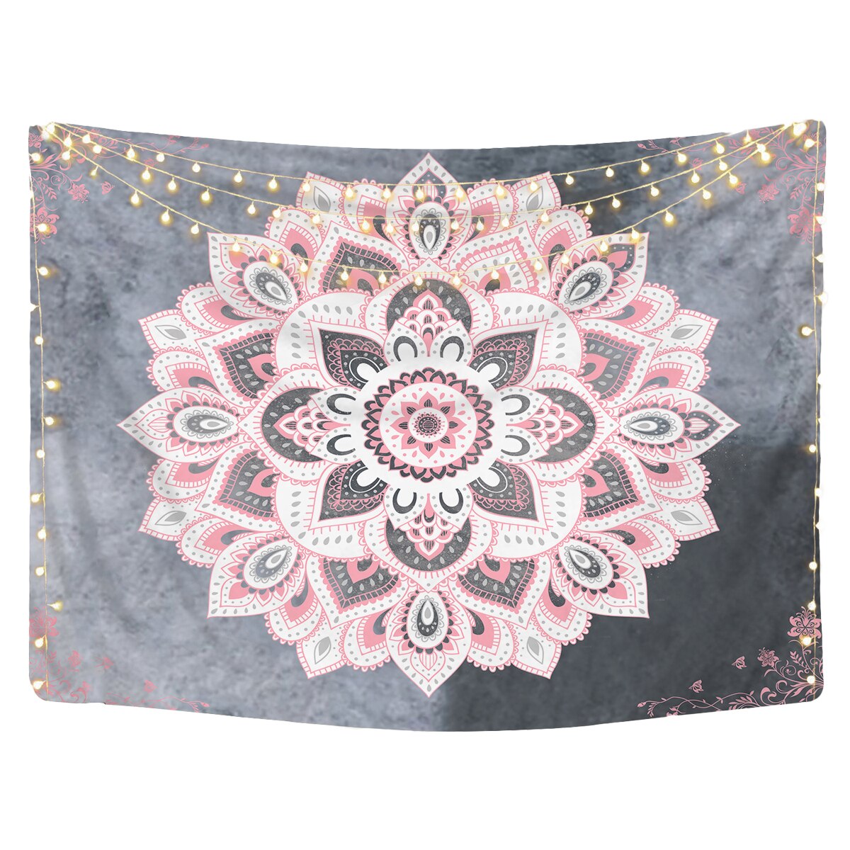 Tapestry Nordic Datura Mandala Hanging Cloth Decorative Tapestry Background Cloth Blanket Home Decor Tapestry 95x73cm: 2
