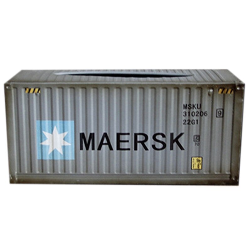 Retro container jern vævskasse hjem bil serviet papir beholder metal papirhåndklæde opbevaringskasse hjem deco: Grå