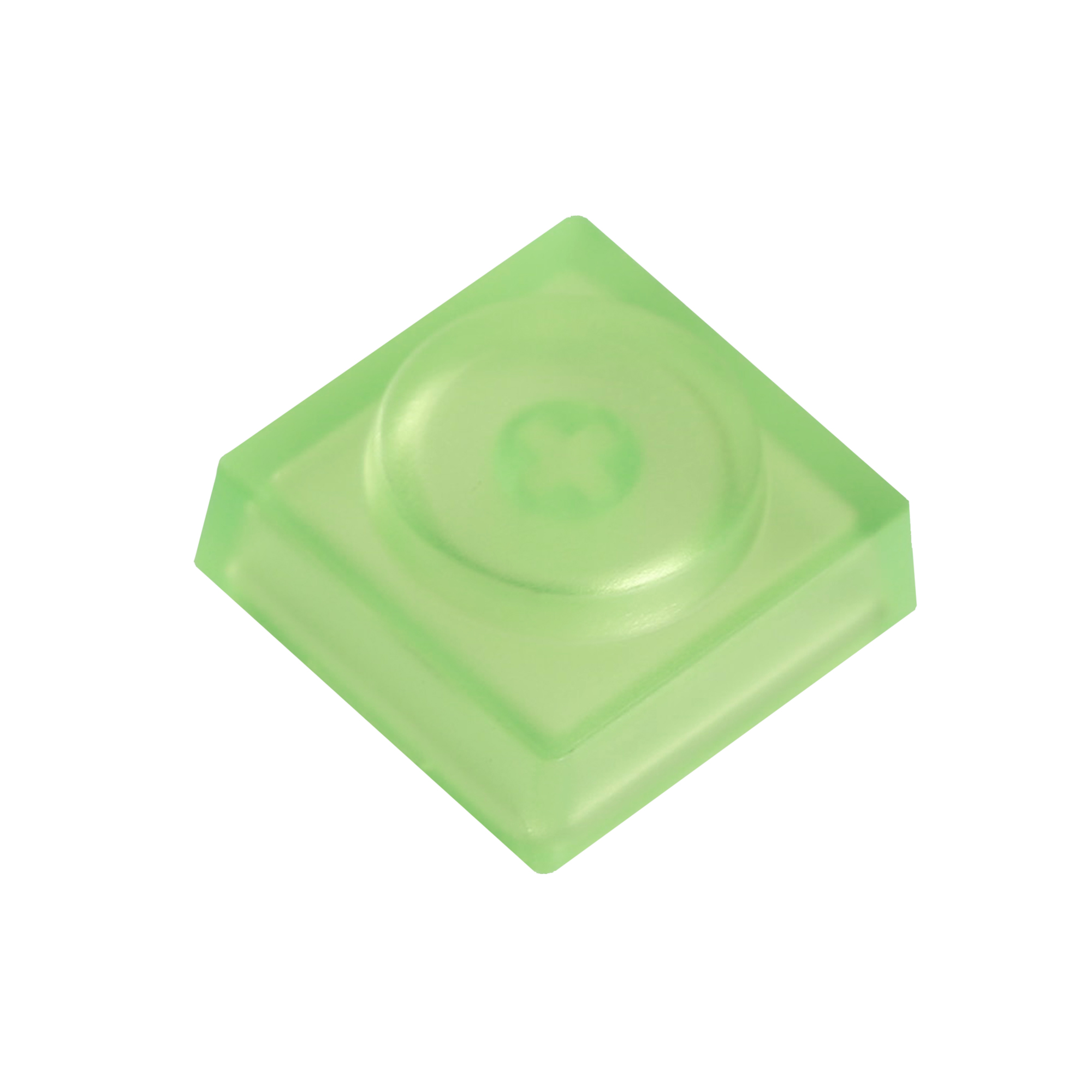 16pcs Blocks Bricks Low Profile Keycaps PBT Transparent Frosted Keycap for MX Mechanical Keyboard: green