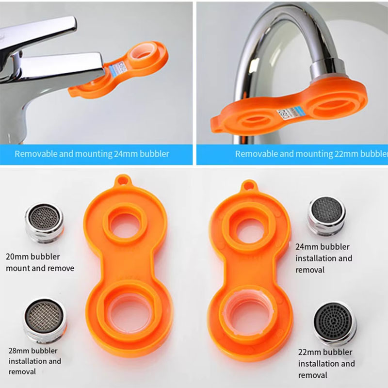 Llave para burbujeador de grifo, salida de agua, dispositivo de boquilla de filtro de desmontaje, llave de mantenimiento multifuncional disponible en todos los lados