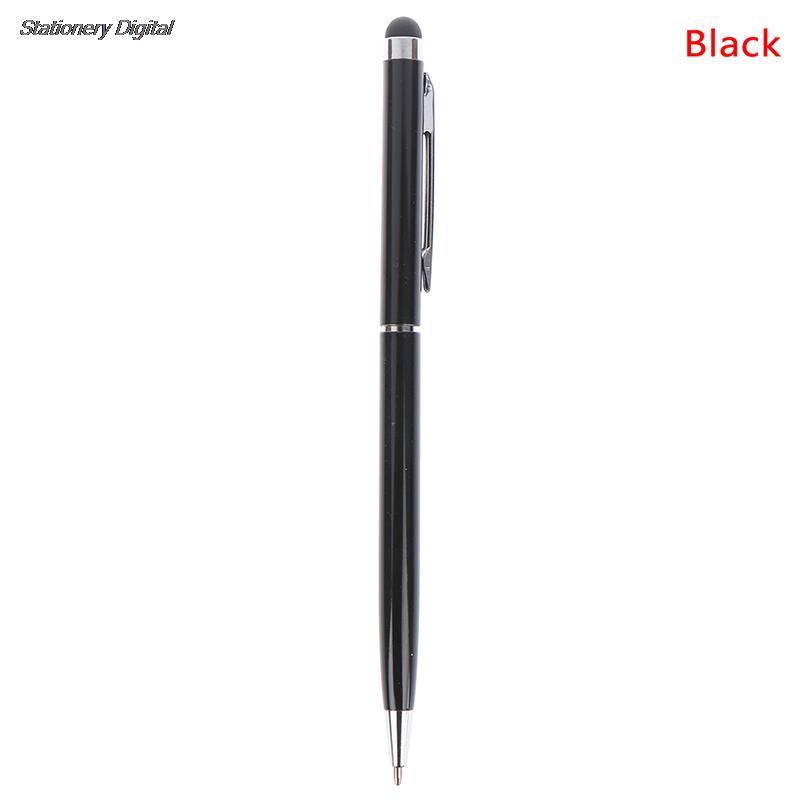 2 in 1 Pen Touch Pencil for Tablet iPad Cell Phone PC Capacitive Pen Screen Stylus Capacitive Resistive: WHITE