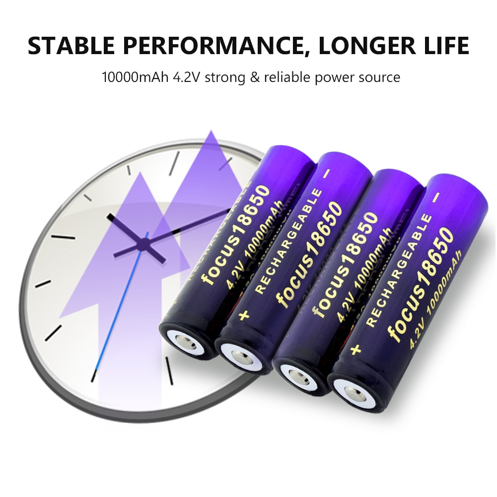 3.7v 18650 Battery 10000mAh High Capacity Battery Li-ion Rechargeable 18650 Lithium Batteries For LED Flashlight Toys Remote