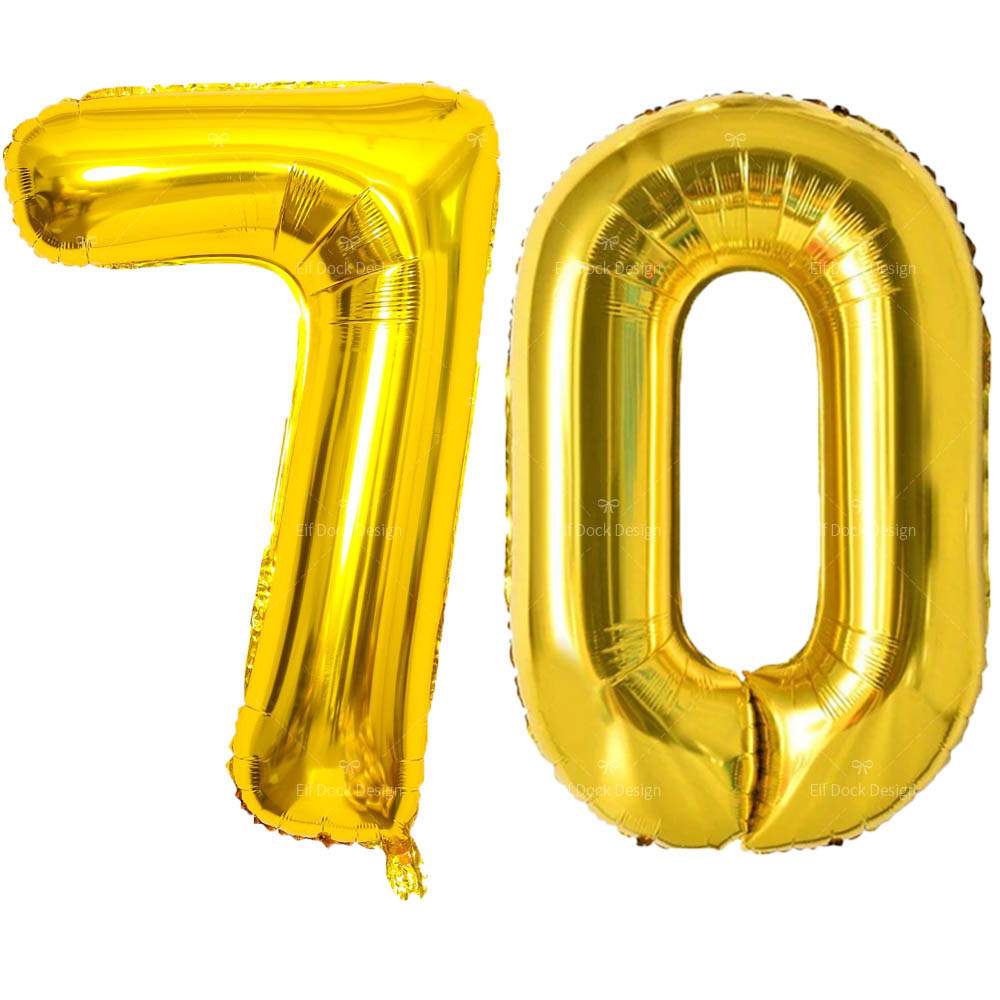 Globos dorados grandes de 40 pulgadas 10 20 30 40 50 60 70 80 90 años suministros de decoración de aniversario de cumpleaños para adultos globo dorado: camouflage