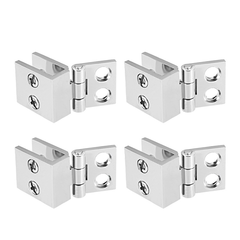 4 Stuks Voor 5-8Mm Dikte Glazen Deur shadnier Zinklegering sungklem 0 Graden Glas Kast vetrina kastdeur zomnier